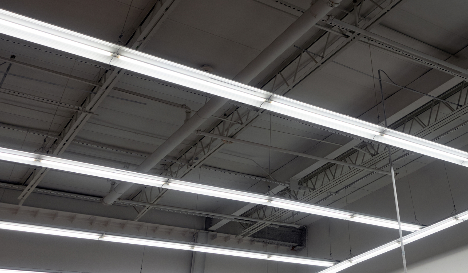 LED lighting upgrade in grocery store.