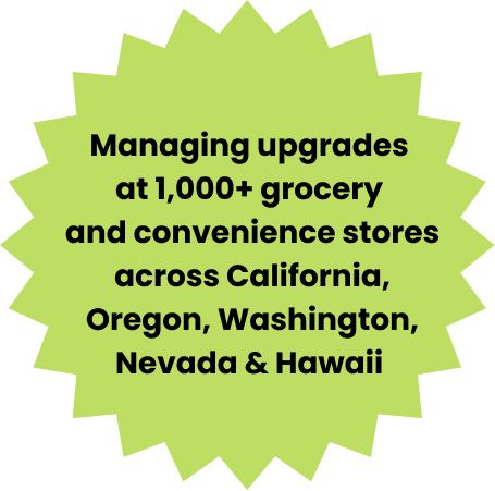 Taper works with supermarkets across the west coast for refrigeration upgrades and remodels
