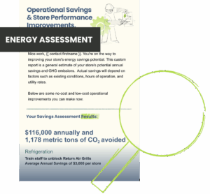 screenshot of Energy Assessment